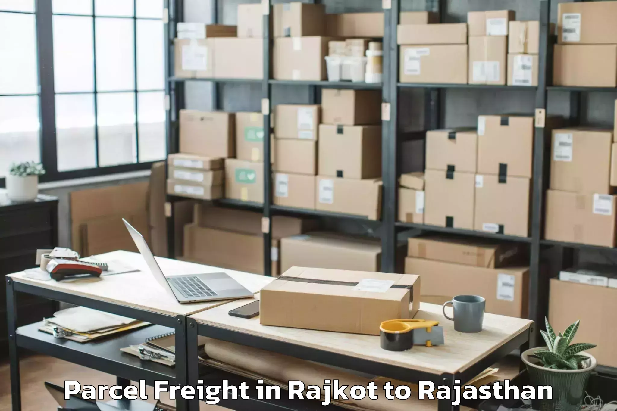 Leading Rajkot to Ahore Parcel Freight Provider